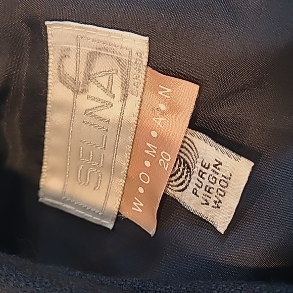 VTG SELINA Woolmarked Dress with Built in Multi-colored Patterned Blazer - Picture 6 of 17